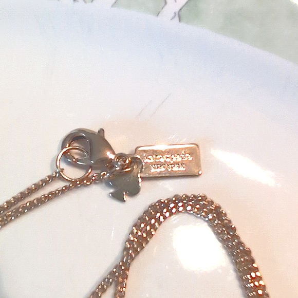 Kate Spade Long Gold Pink Flower Necklace NWOT - Picture 2 of 8